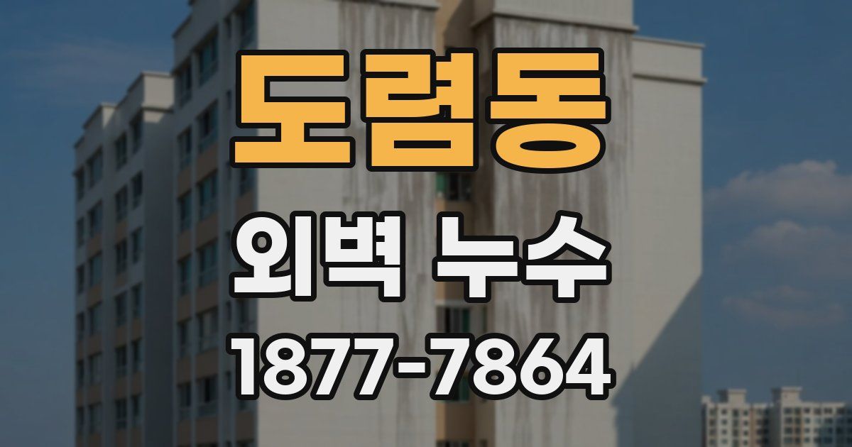 도렴동 외벽 누수