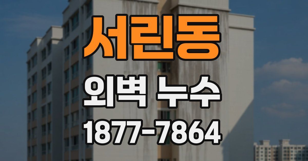 서린동 외벽 누수