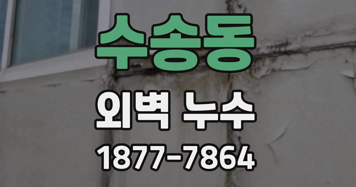수송동 외벽 누수