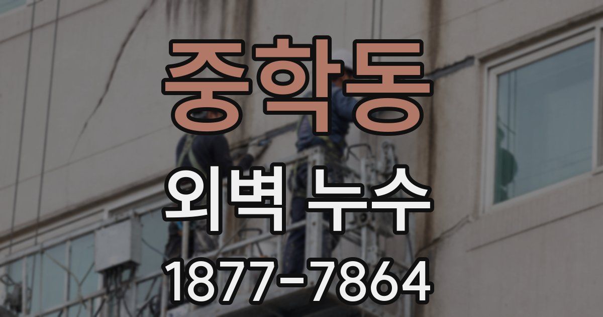 중학동 외벽 누수