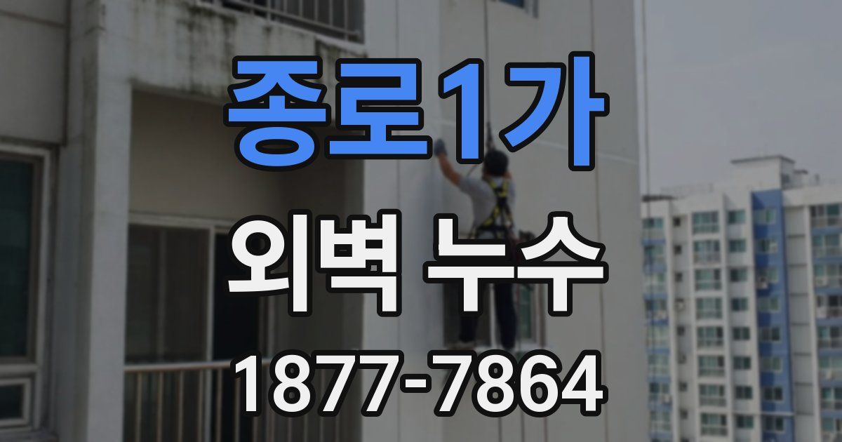 종로1가 외벽 누수