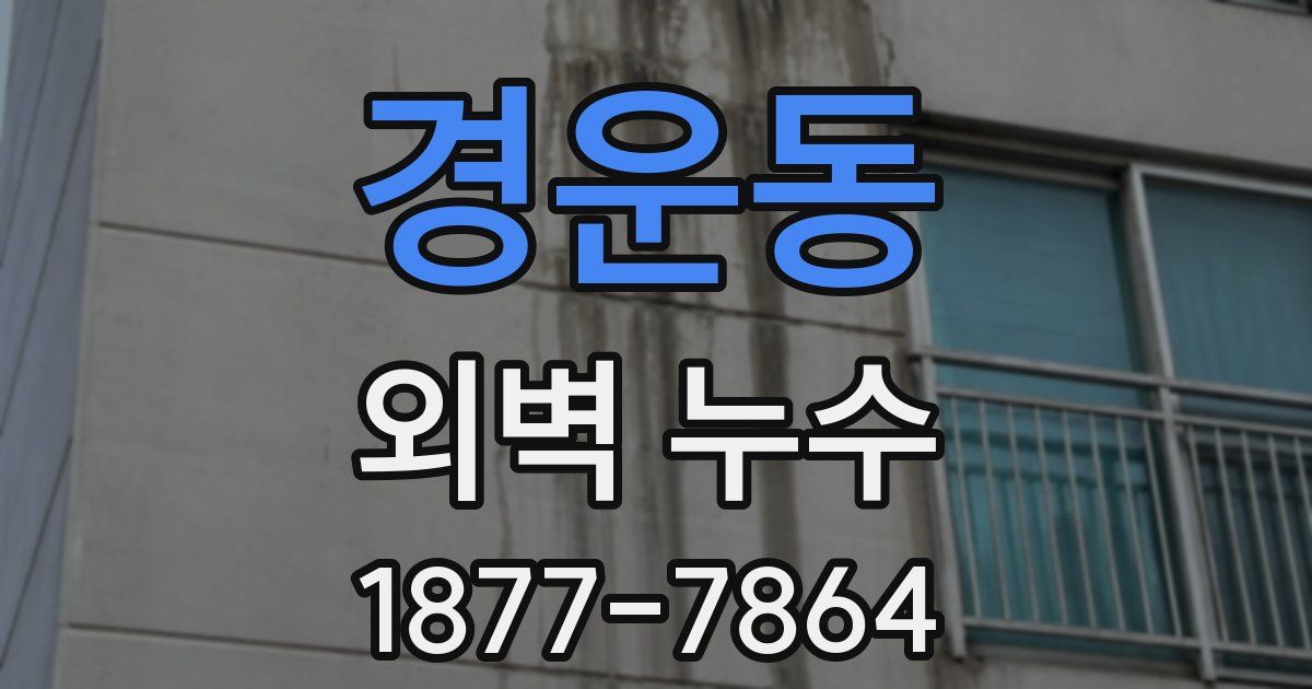 경운동 외벽 누수