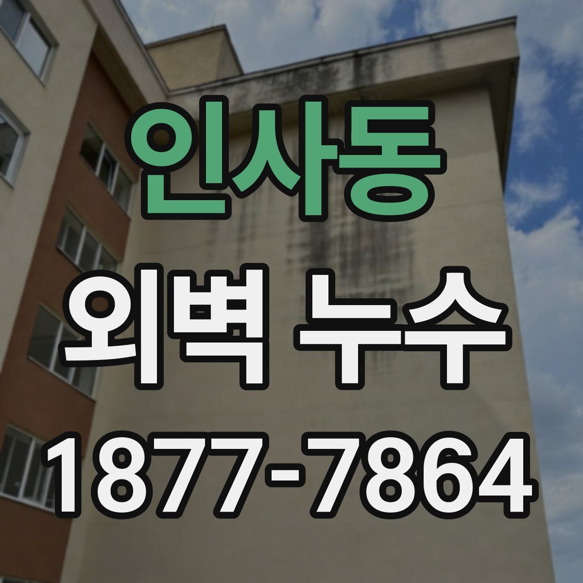 인사동 외벽 누수