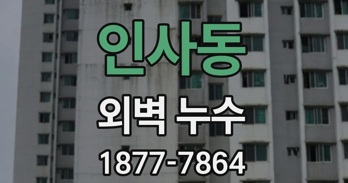 인사동 외벽 누수
