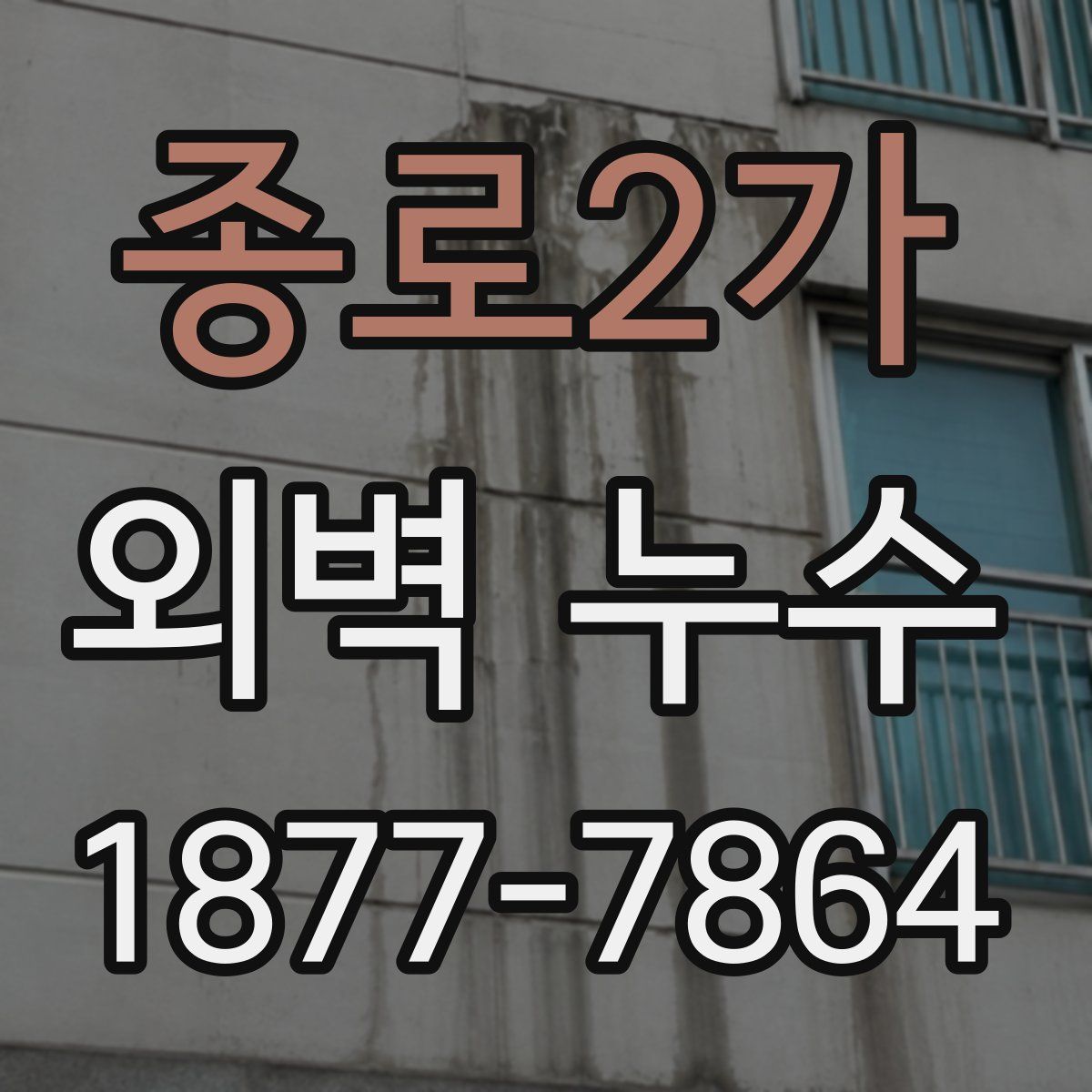 종로2가 외벽 누수