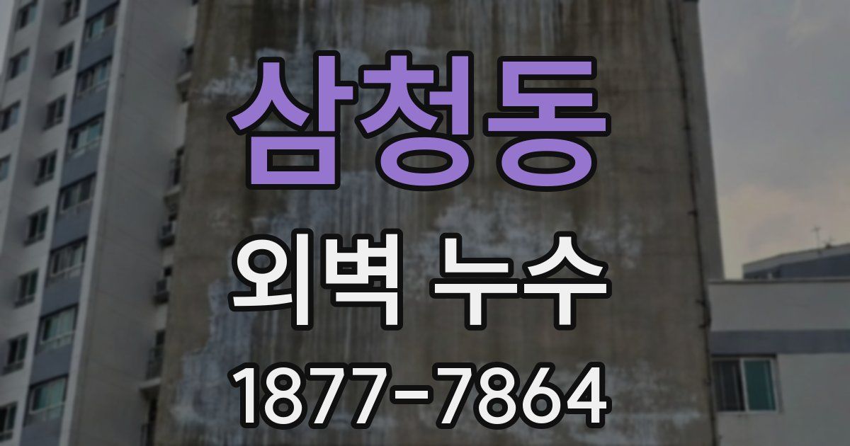 삼청동 외벽 누수