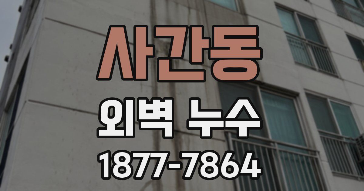 사간동 외벽 누수