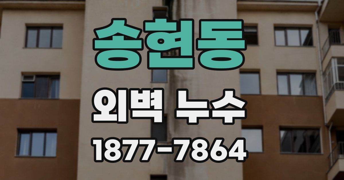 송현동 외벽 누수