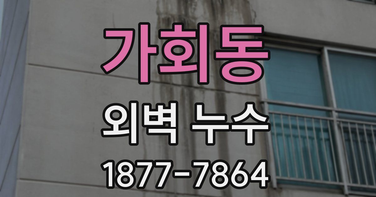 가회동 외벽 누수