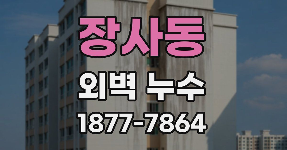 장사동 외벽 누수