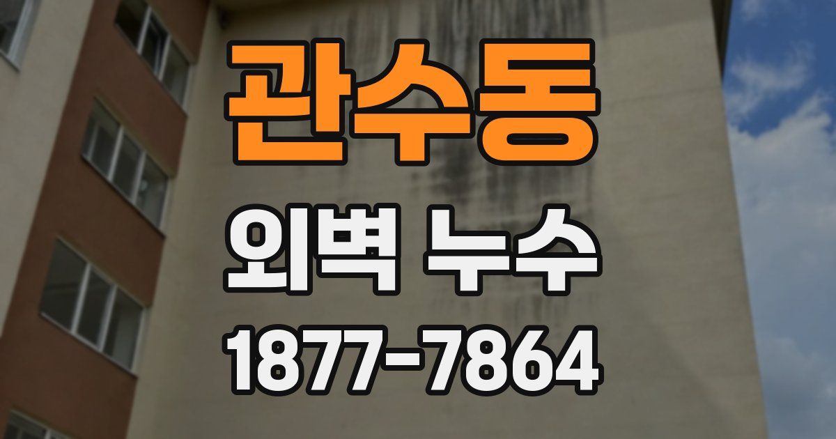 관수동 외벽 누수