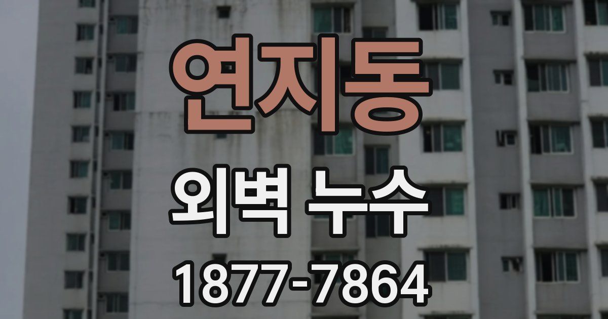 연지동 외벽 누수