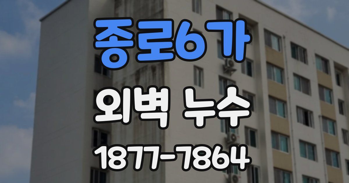 종로6가 외벽 누수