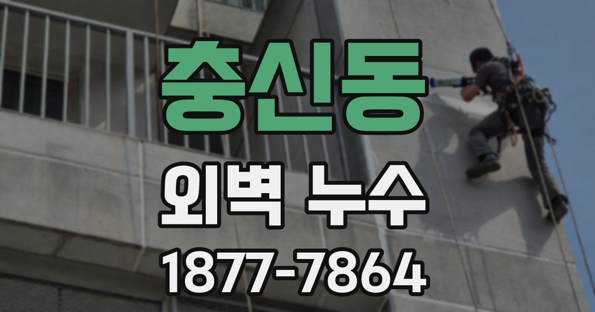 충신동 외벽 누수