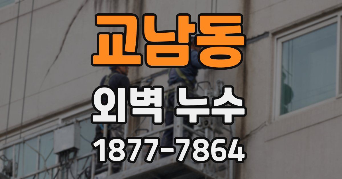 교남동 외벽 누수