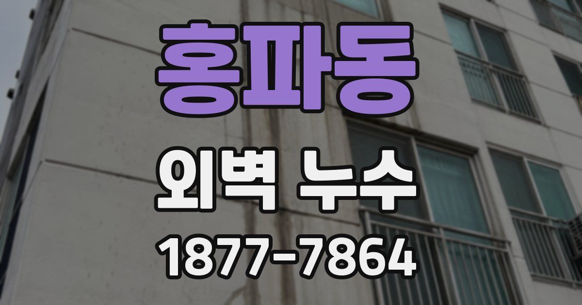 홍파동 외벽 누수