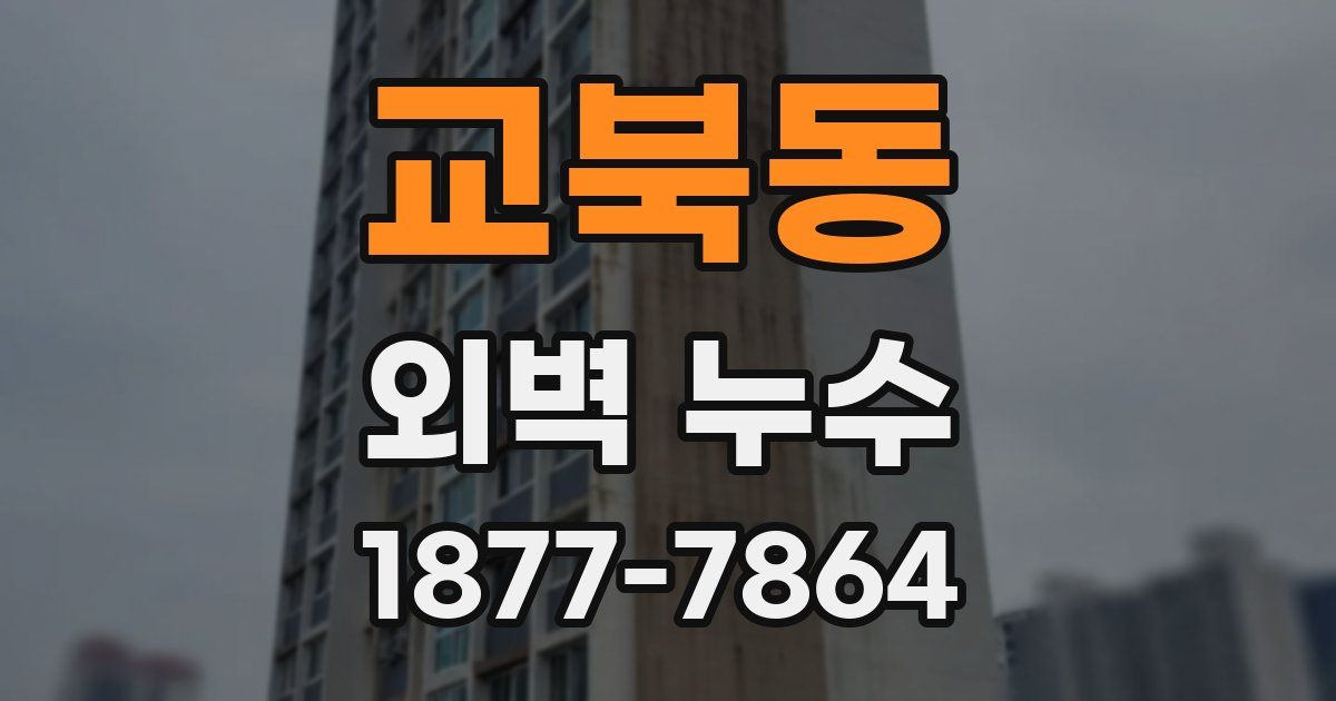 교북동 외벽 누수