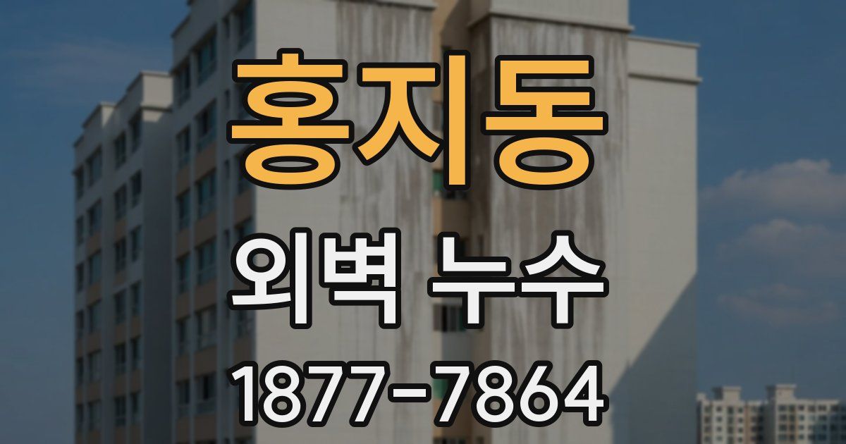 홍지동 외벽 누수