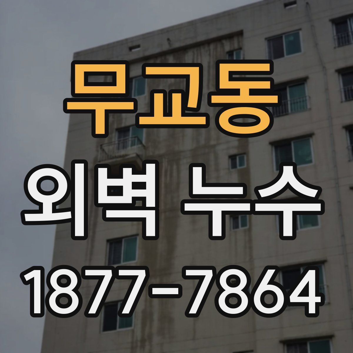 무교동 외벽 누수