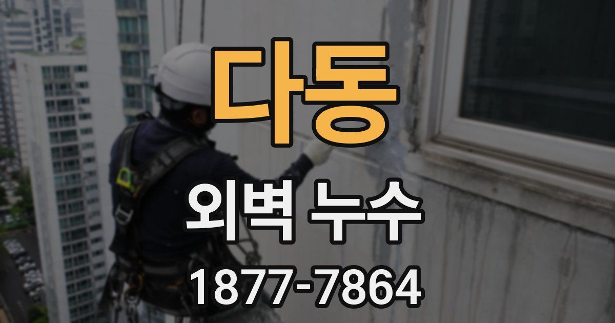 다동 외벽 누수