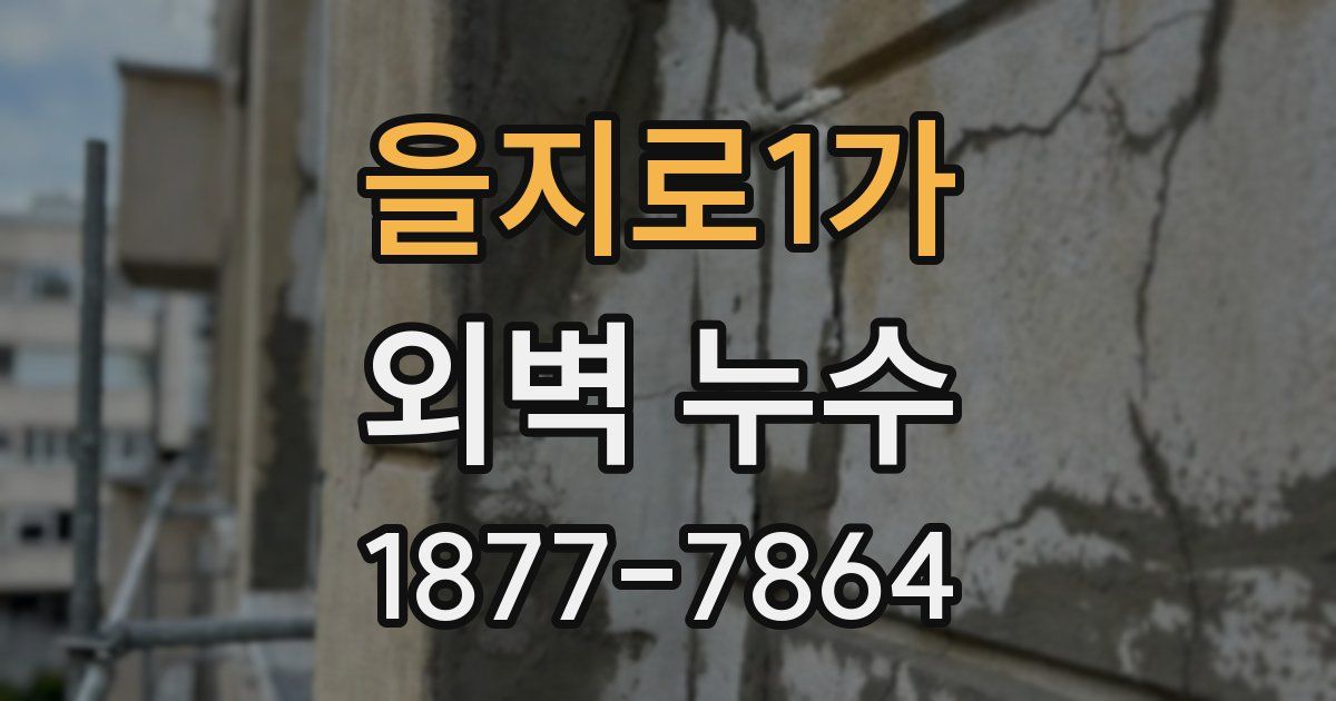 을지로1가 외벽 누수