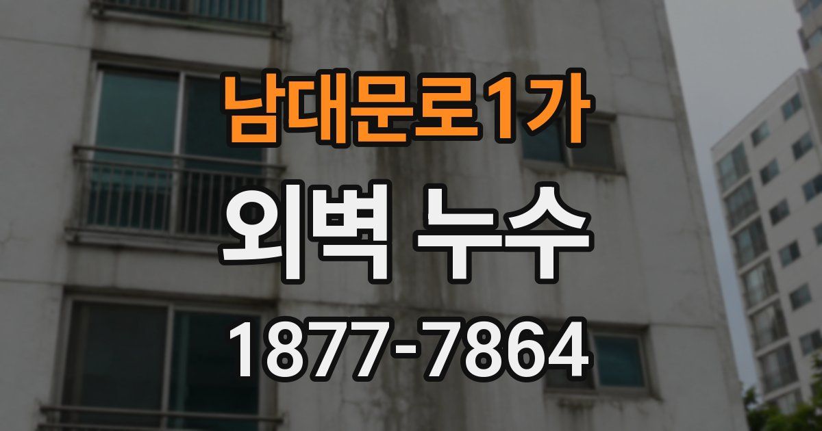 남대문로1가 외벽 누수