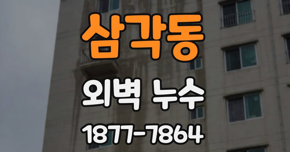 삼각동 외벽 누수
