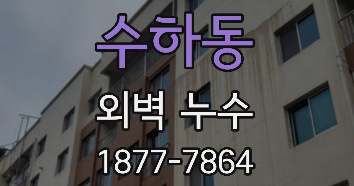 수하동 외벽 누수