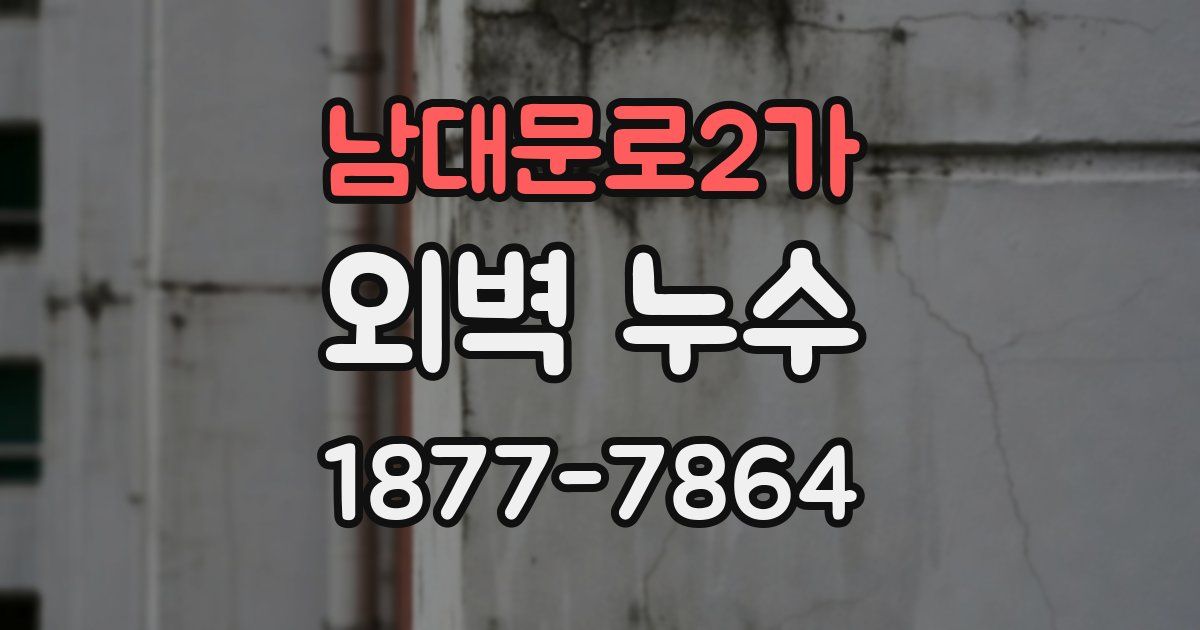 남대문로2가 외벽 누수