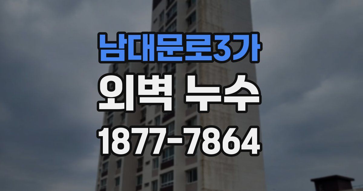 남대문로3가 외벽 누수
