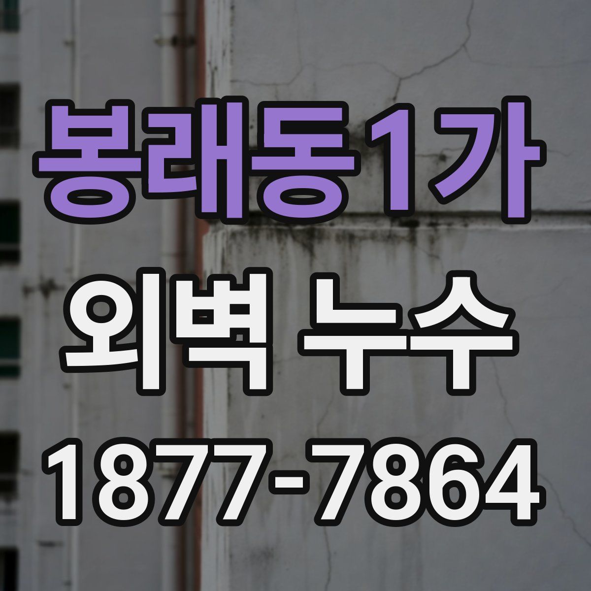 봉래동1가 외벽 누수