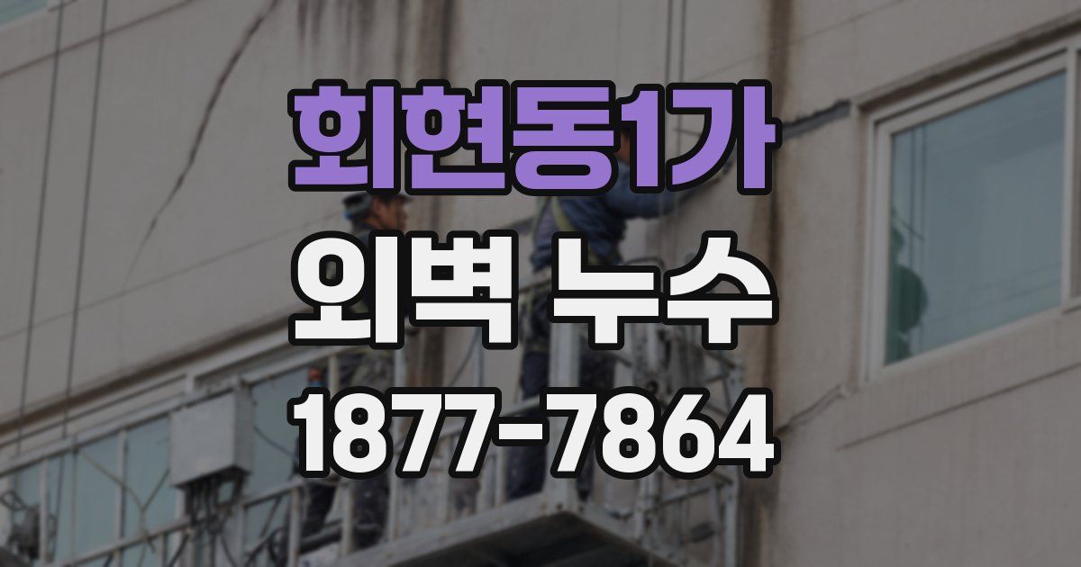 회현동1가 외벽 누수