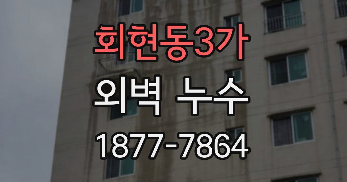 회현동3가 외벽 누수