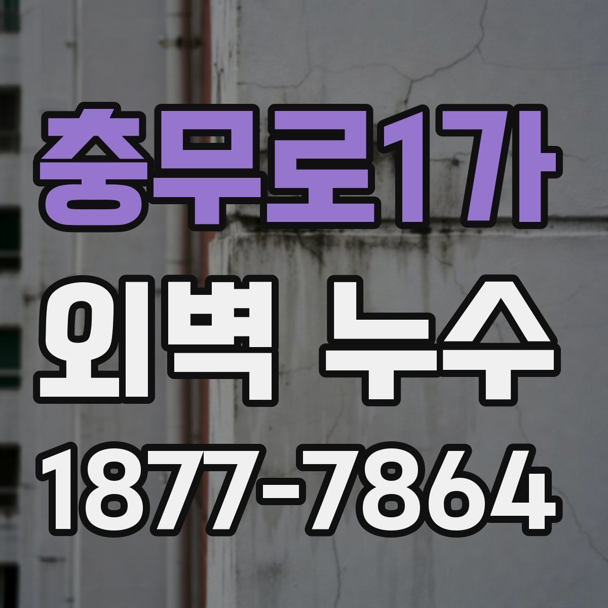 충무로1가 외벽 누수
