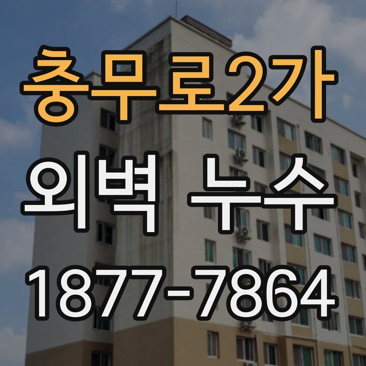 충무로2가 외벽 누수 발생 구간별 관리 포인트