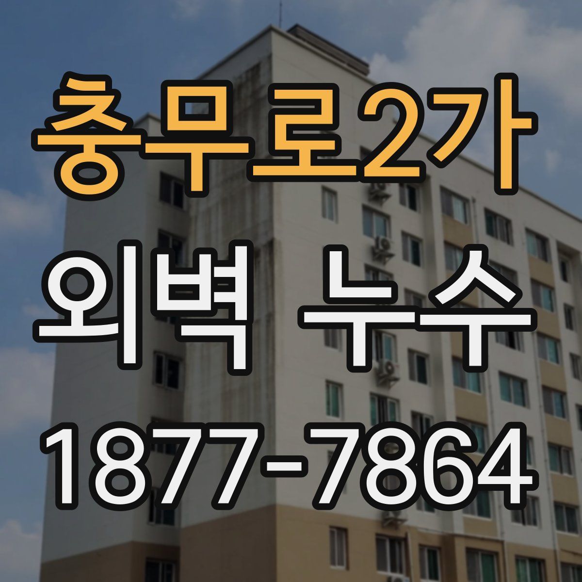 충무로2가 외벽 누수