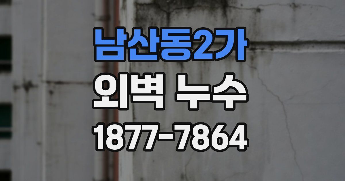 남산동2가 외벽 누수