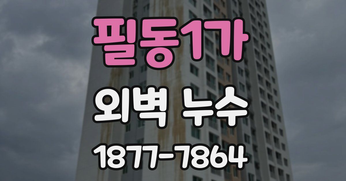 필동1가 외벽 누수