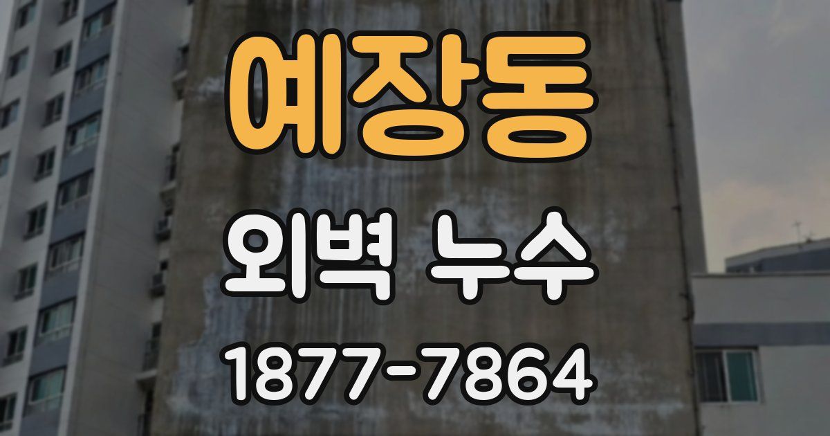 예장동 외벽 누수