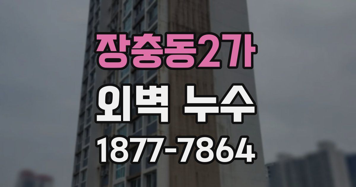 장충동2가 외벽 누수