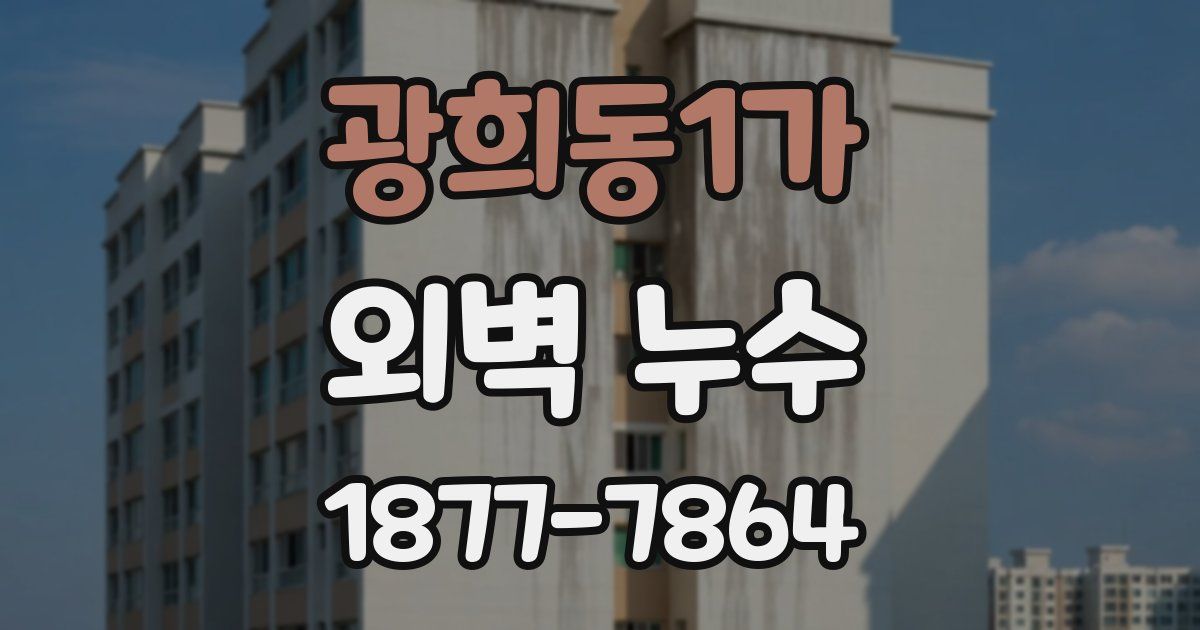 광희동1가 외벽 누수