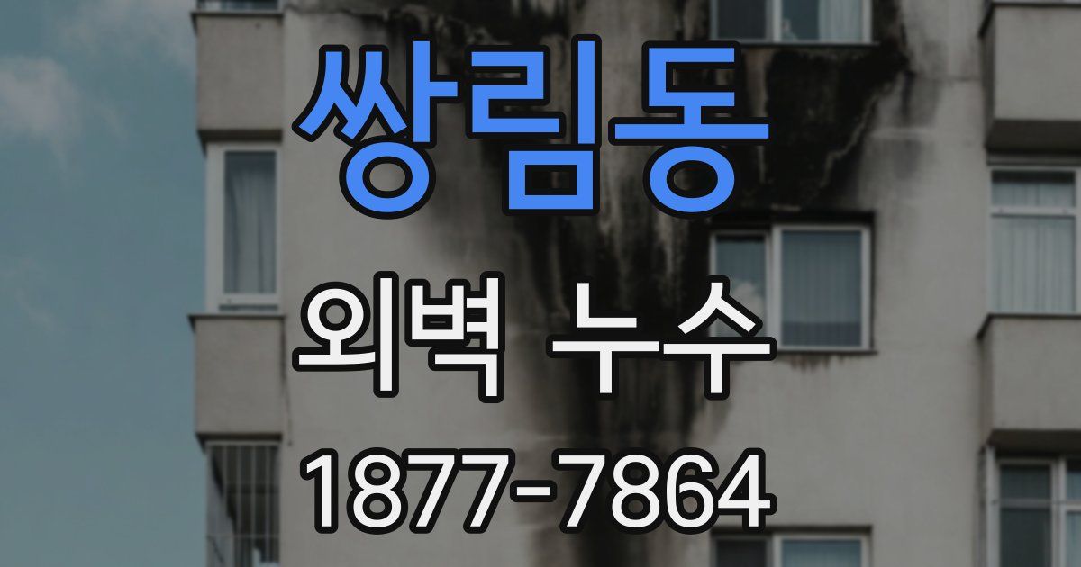 쌍림동 외벽 누수