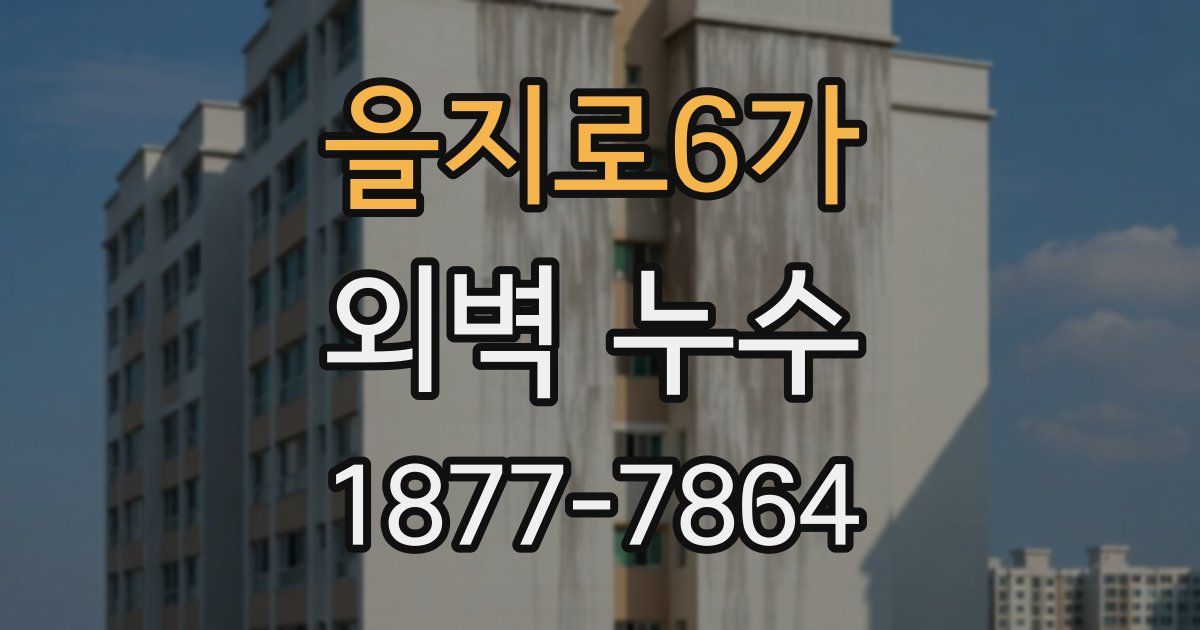을지로6가 외벽 누수