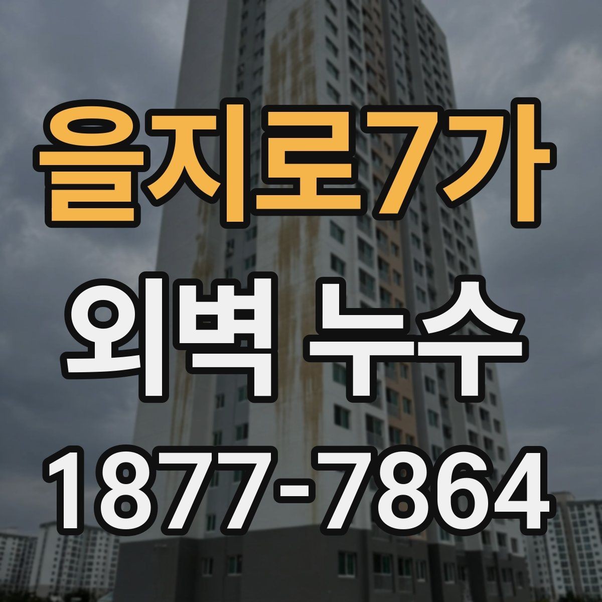 을지로7가 외벽 누수 보수 범위를 정하는 방법