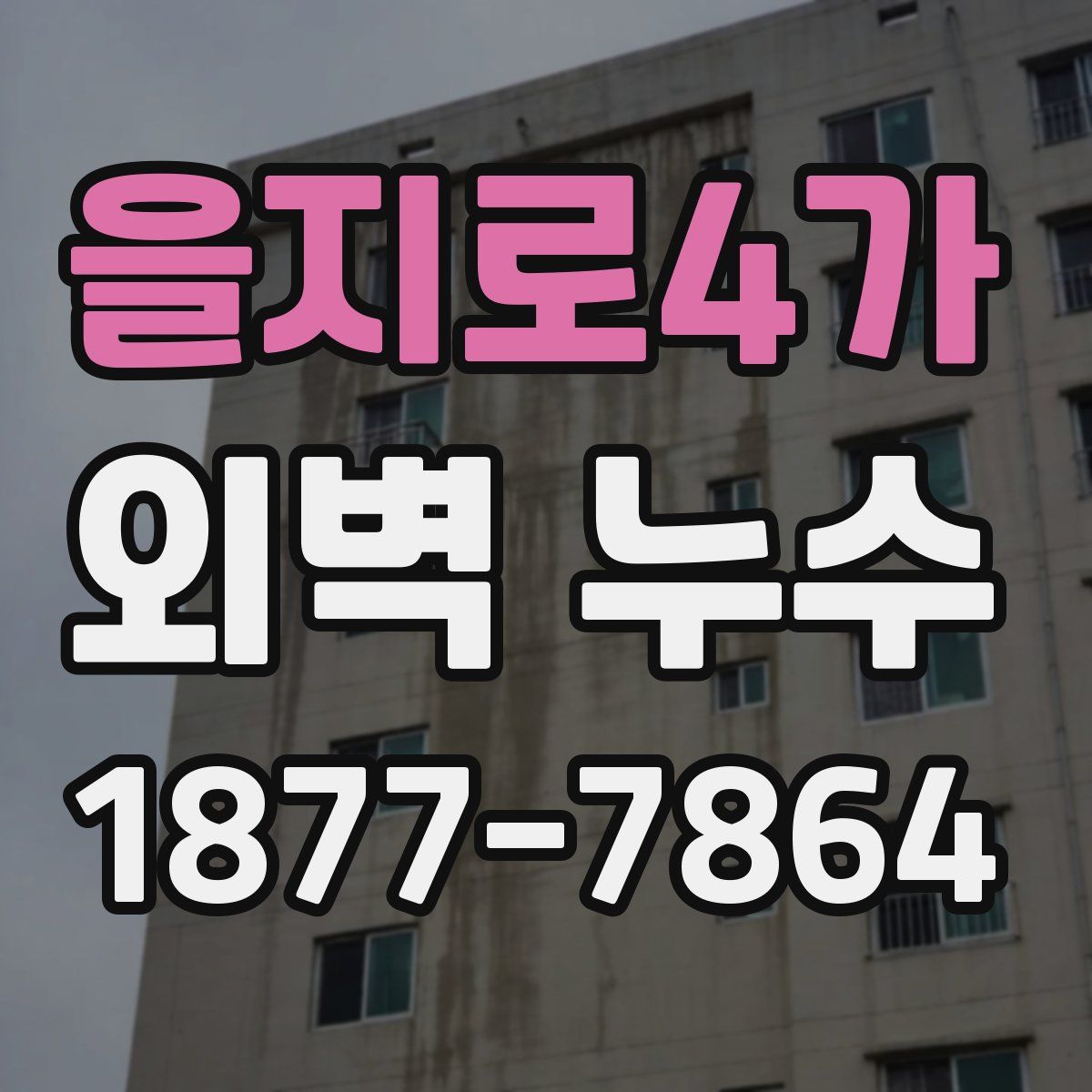 을지로4가 외벽 누수