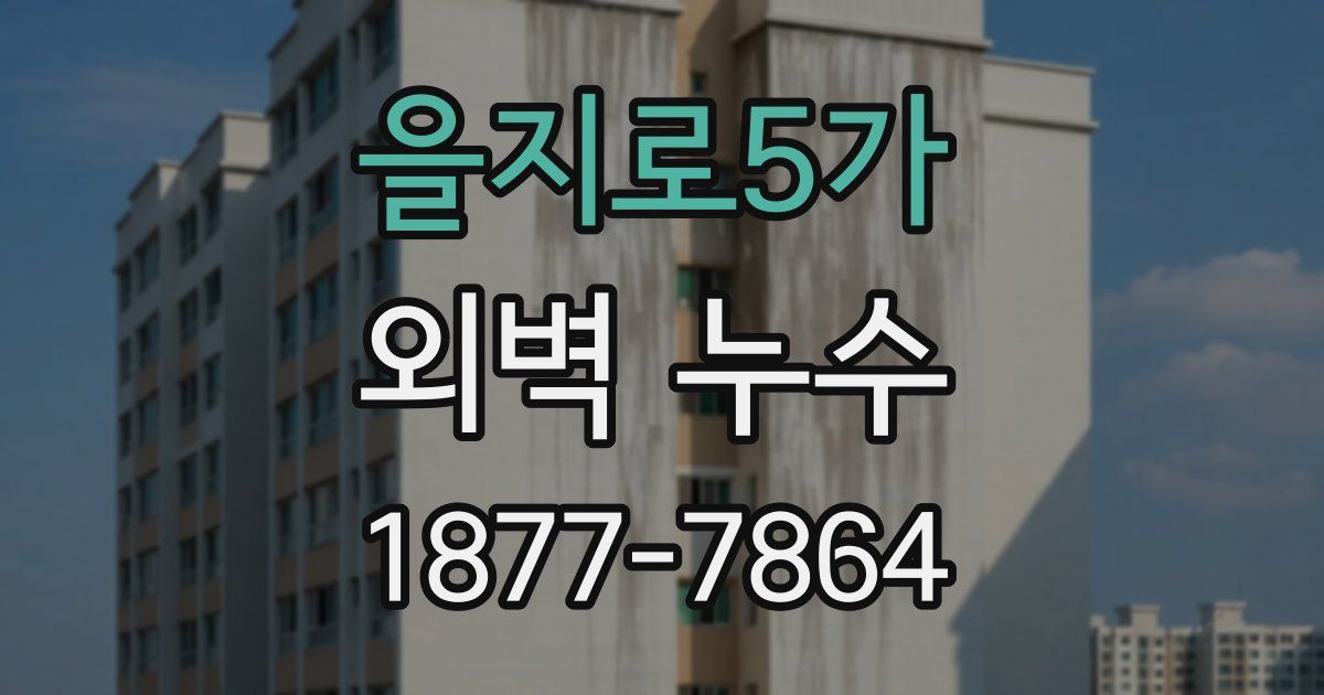 을지로5가 외벽 누수