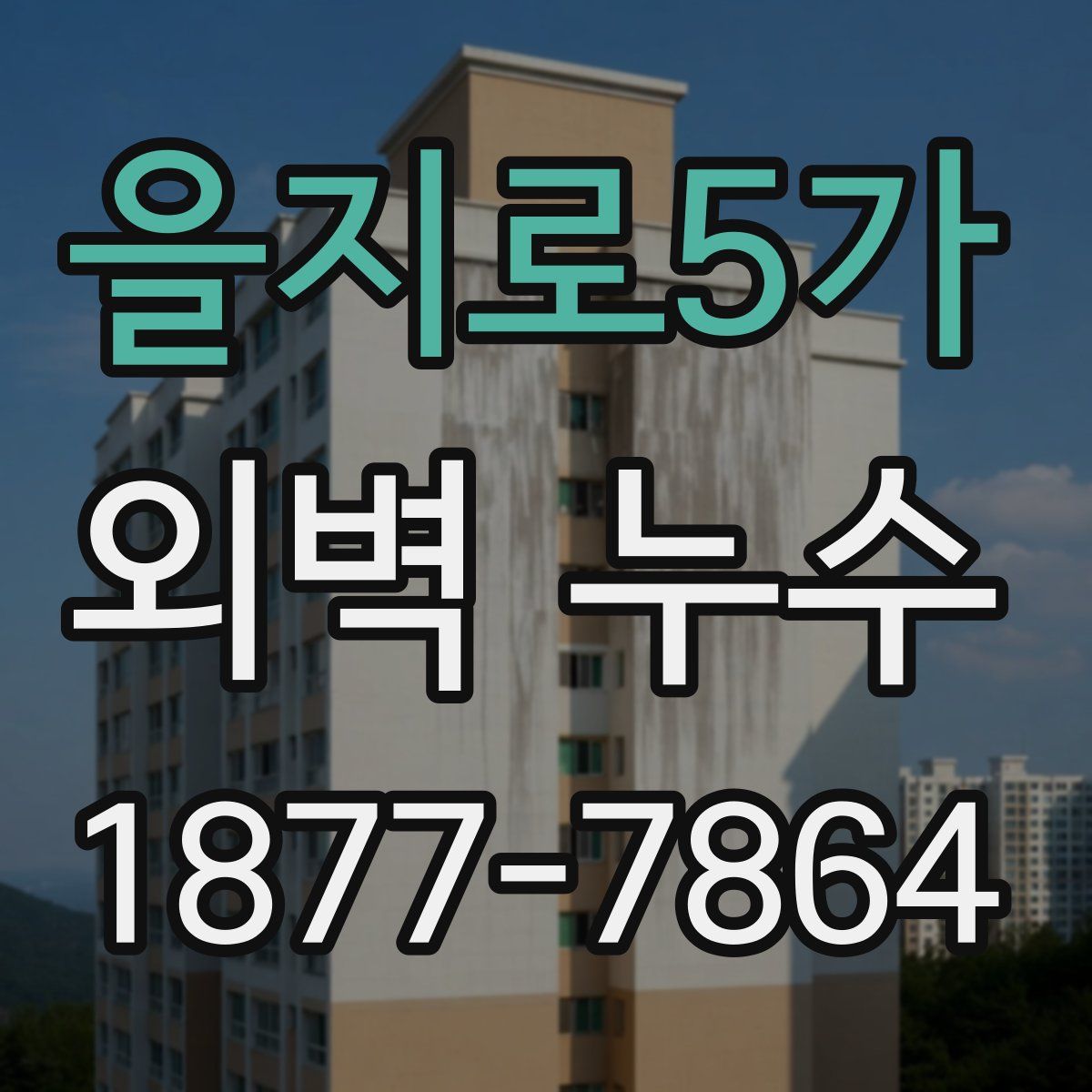 을지로5가 외벽 누수