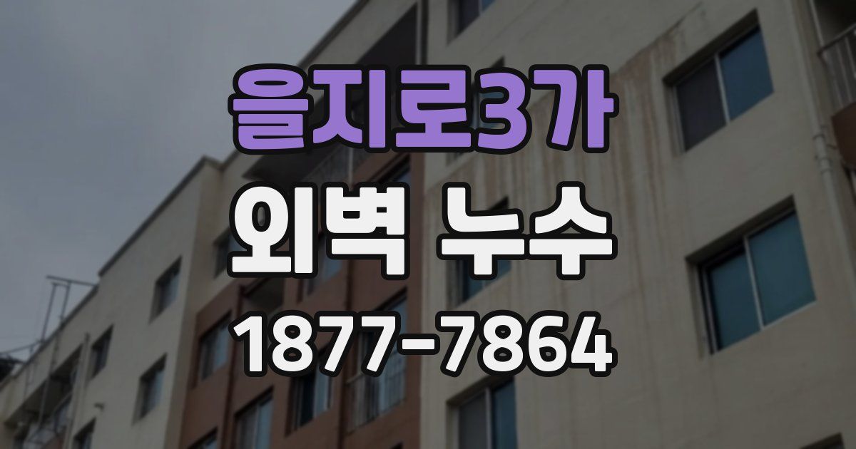 을지로3가 외벽 누수