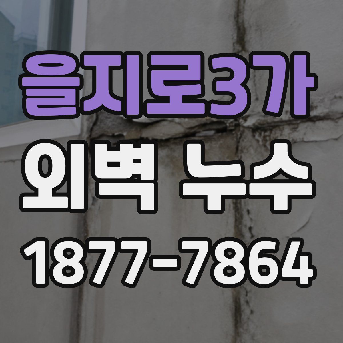 을지로3가 외벽 누수