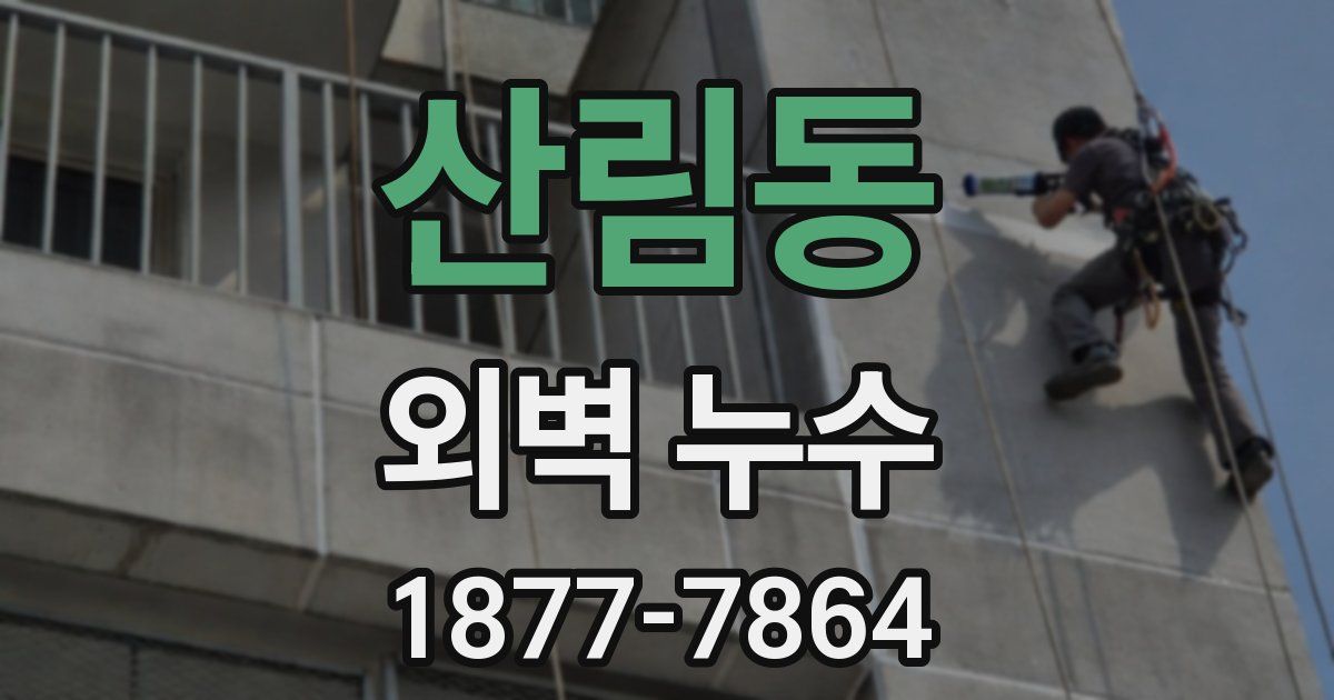 산림동 외벽 누수